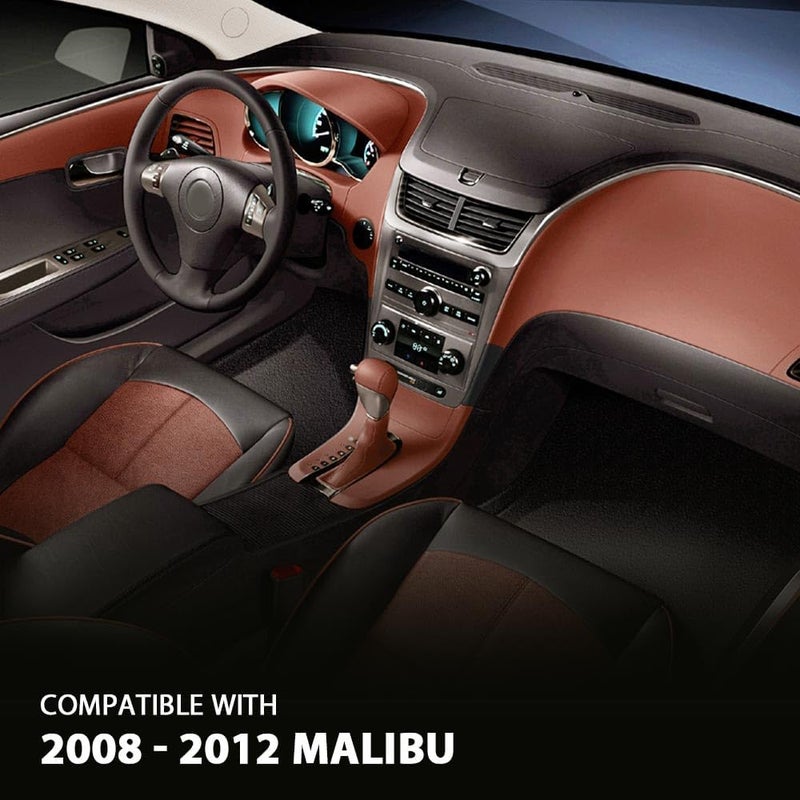 GPLUS Radio Dash Bezel Trim Vent Compatible with Chevy Malibu 2008-2012 Sliver & Black Car Radio Dashboard Cover - Image 2